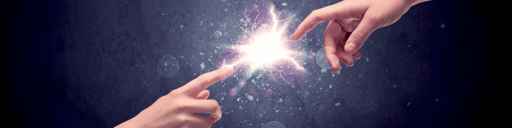 A glowing spark against a dark background—representing small shifts with big impact.