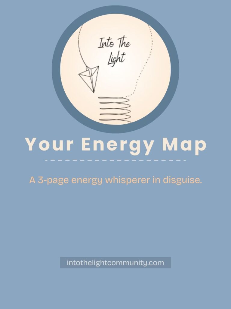 Your Energy Map. A 3-page printable guide to track what fuels your spark and what dims it.