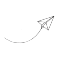 Paper airplane icon from Into the Light logo